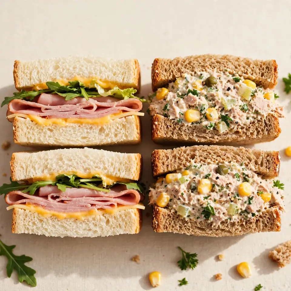 Greggs sandwiches selection